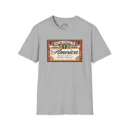 USA Retro Label - Faith & Liberty Eagle Tee