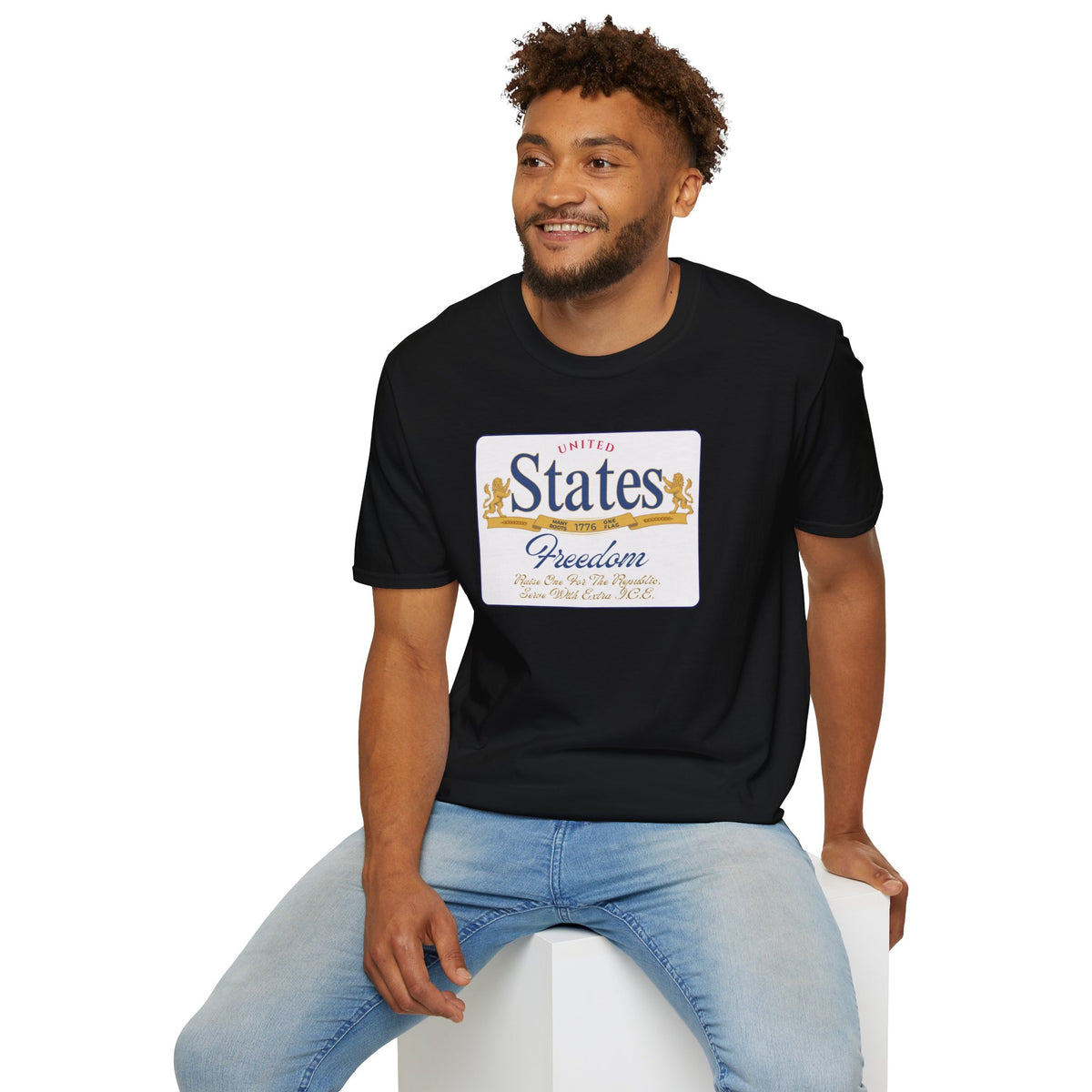 United States Freedom Shirt - Raise One for the Republic Lions & Banner Tee