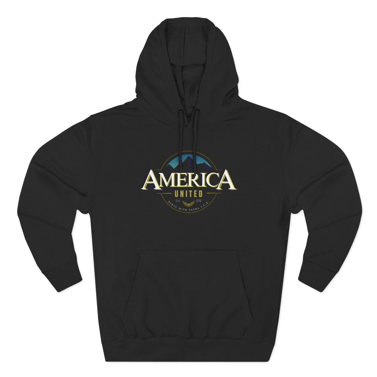 America United Hoodie - Est. 1776 Mountain & Eagle Patriotic Hoodie