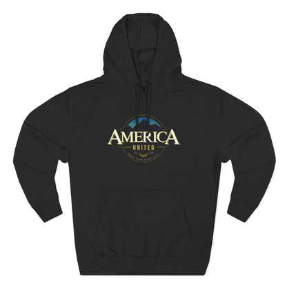 America United Hoodie - Est. 1776 Mountain & Eagle Patriotic Hoodie