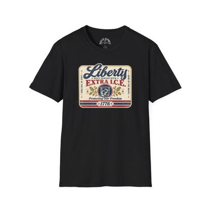 Liberty Shirt - Best Served with Extra I.C.E. Retro Label Patriotic Tee