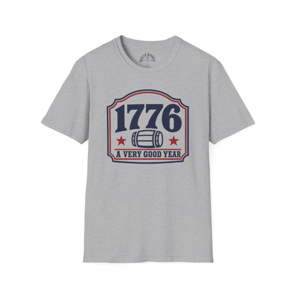 1776 A Very Good Year - Funny Patriotic Barrel & Stars Tee