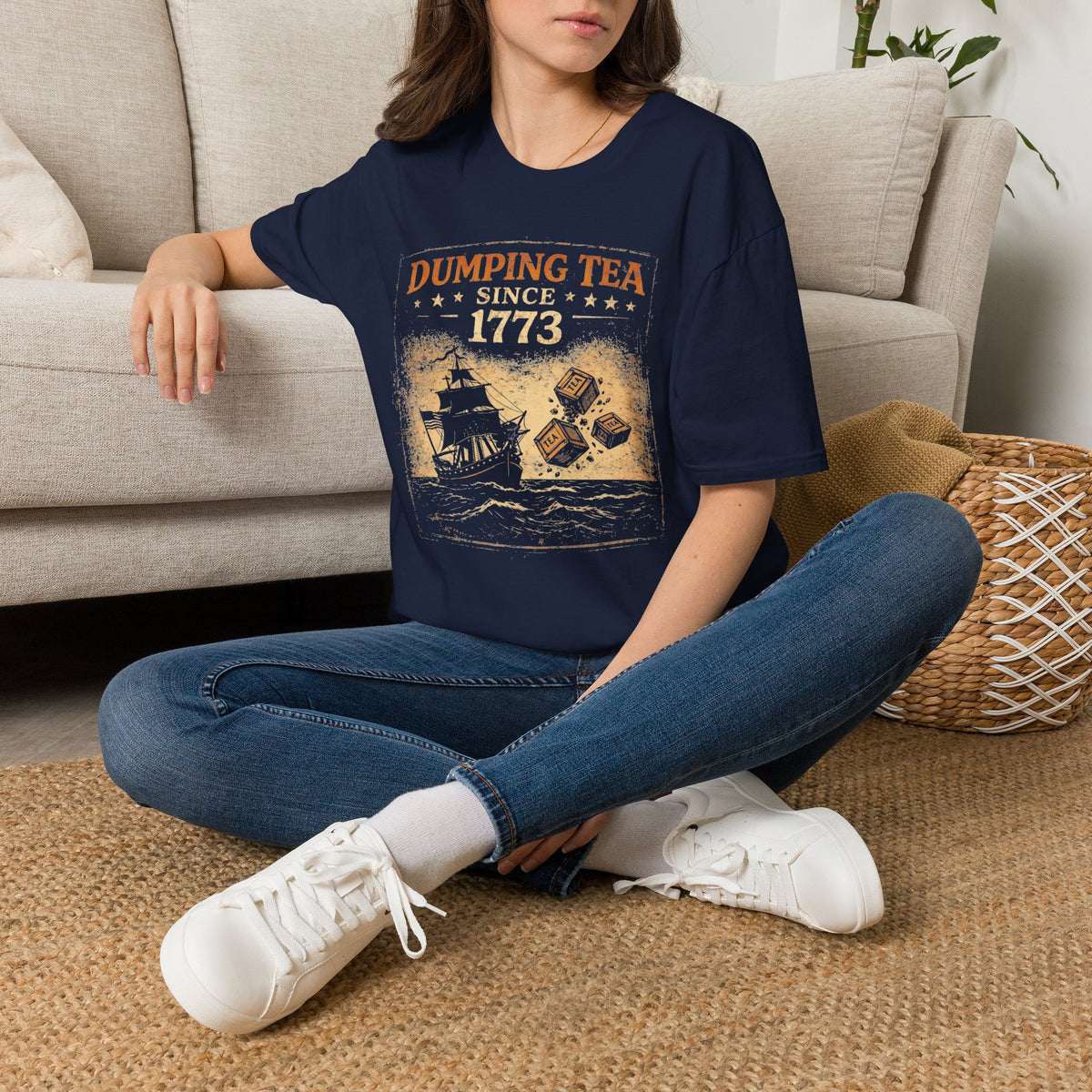 Dumping Tea Since 1773 Shirt - Still Not British Boston Tea Party Tee