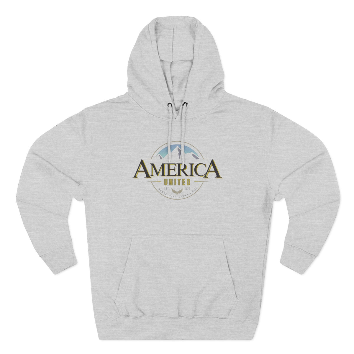 America United Hoodie - Est. 1776 Mountain & Eagle Patriotic Hoodie