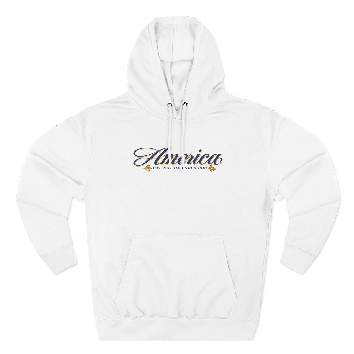 America One Nation Under God Hoodie - Script Patriotic Hoodie