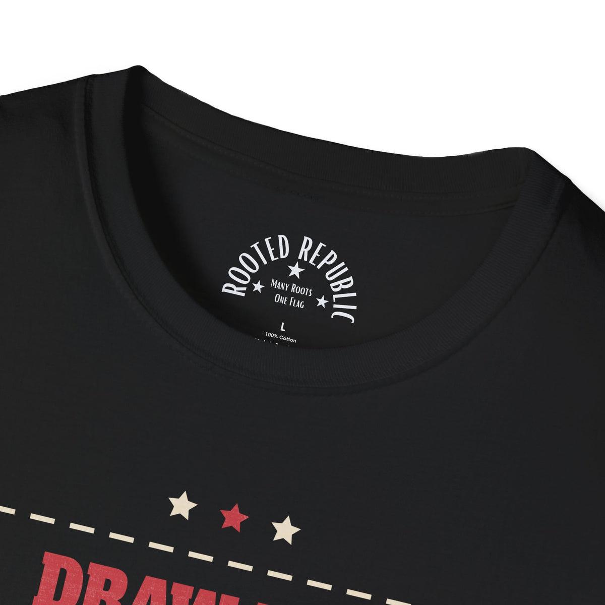 Draw the Line Shirt - Support I.C.E. Bold Patriotic Teec