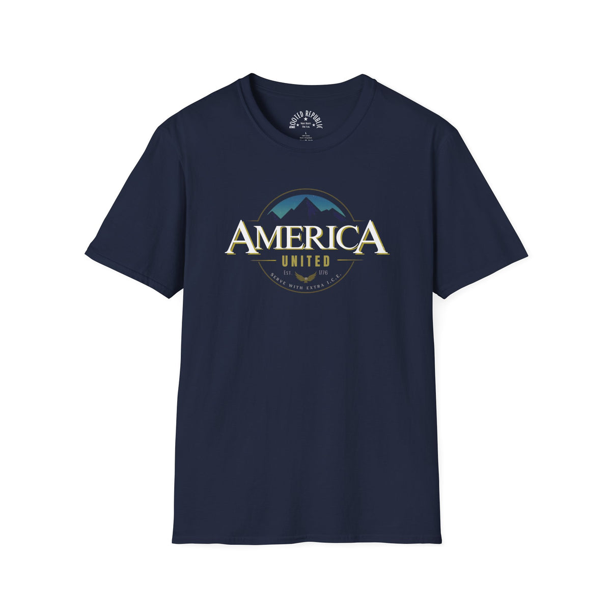 America United Shirt - Est. 1776 Mountain & Eagle Patriotic Tee