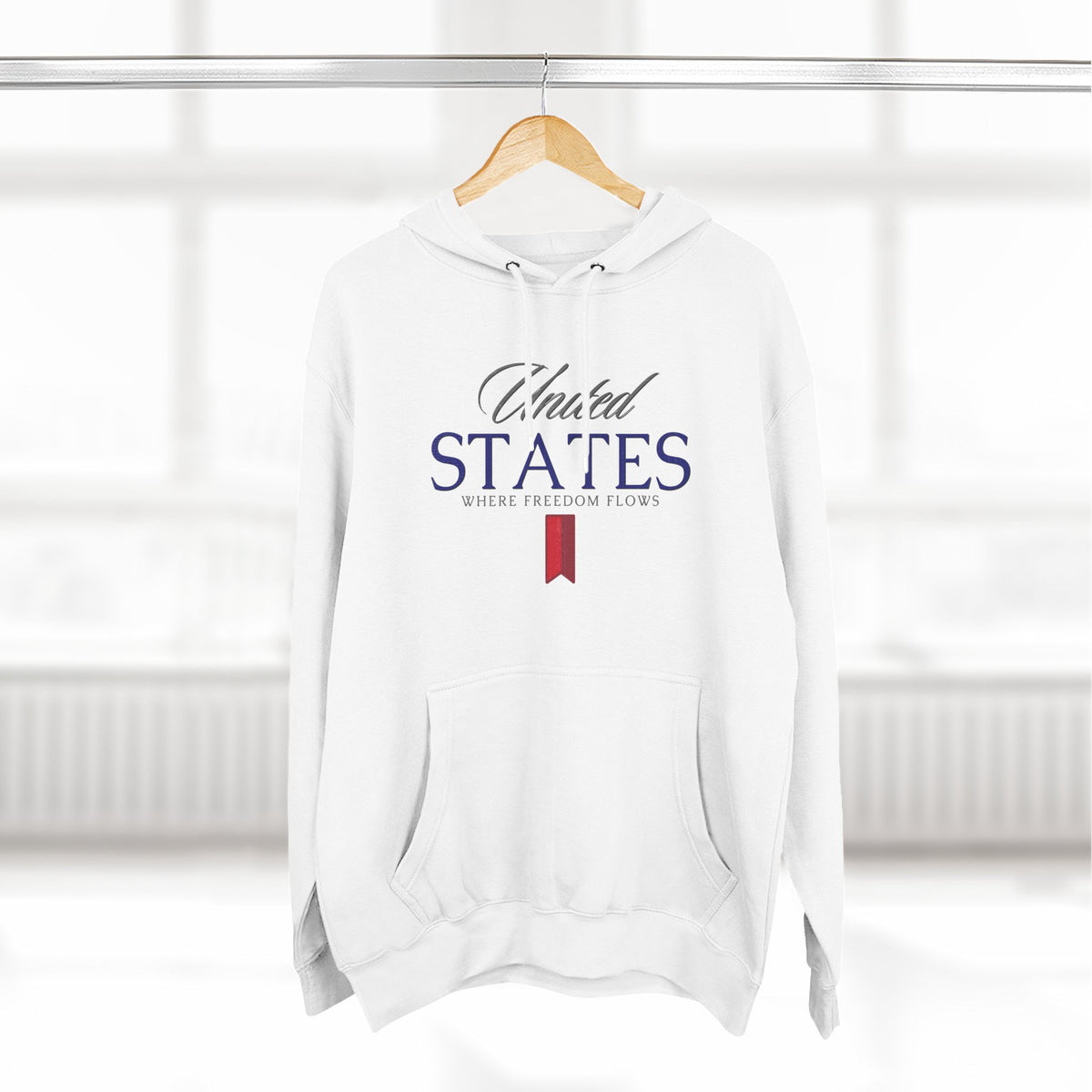 United States Hoodie - Where Freedom Flows Patriotic Hoodie