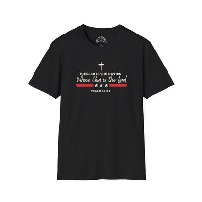 Blessed Is the Nation Whose God Is the Lord - Psalm 33:12 Shirt
