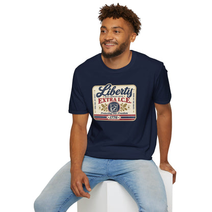 Liberty Shirt - Best Served with Extra I.C.E. Retro Label Patriotic Tee