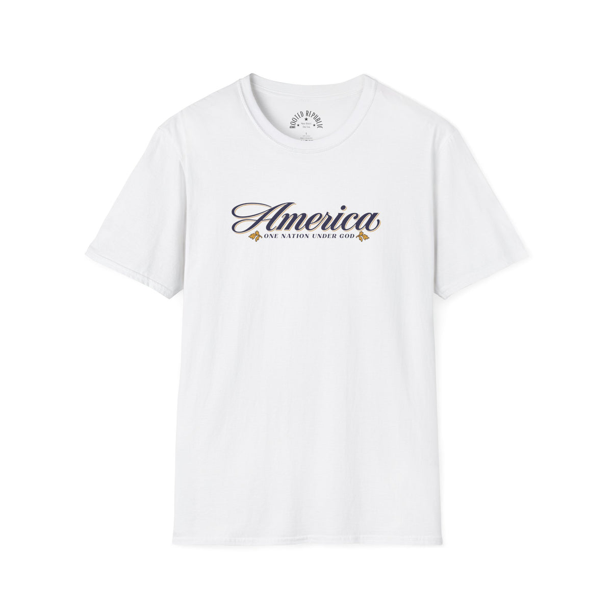 America One Nation Under God Shirt - Script Patriotic Tee