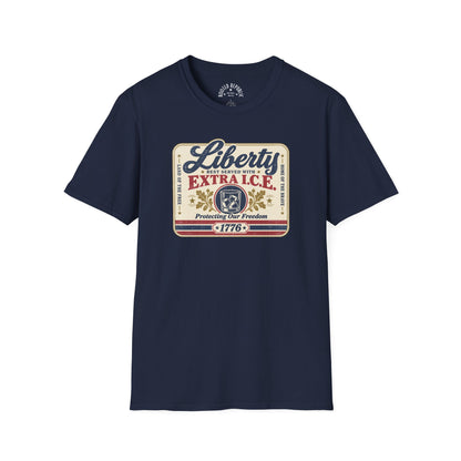 Liberty Shirt - Best Served with Extra I.C.E. Retro Label Patriotic Tee