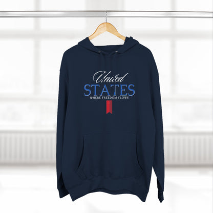 United States Hoodie - Where Freedom Flows Patriotic Hoodie