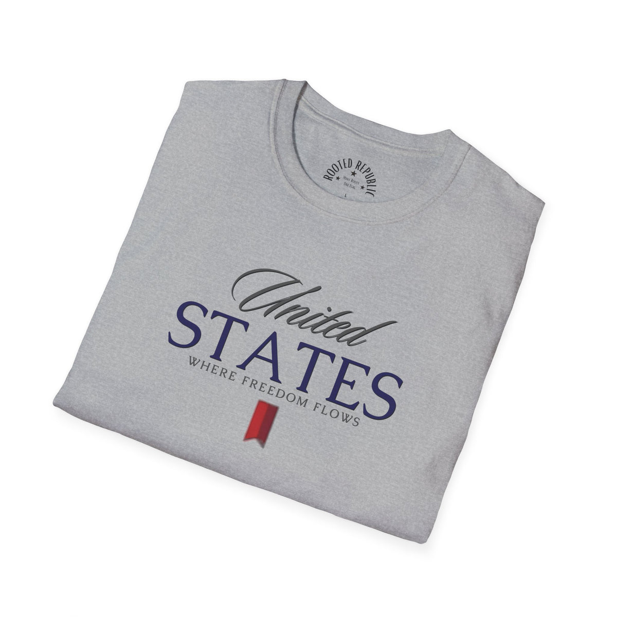 United States - Where Freedom Flows Patriotic Tee