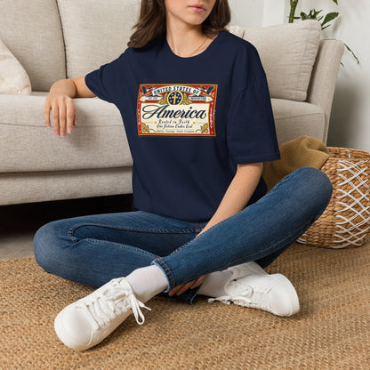 USA Retro Label - Faith & Liberty Eagle Tee