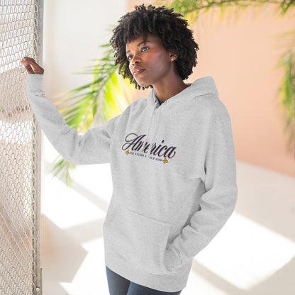 America One Nation Under God Hoodie - Script Patriotic Hoodie