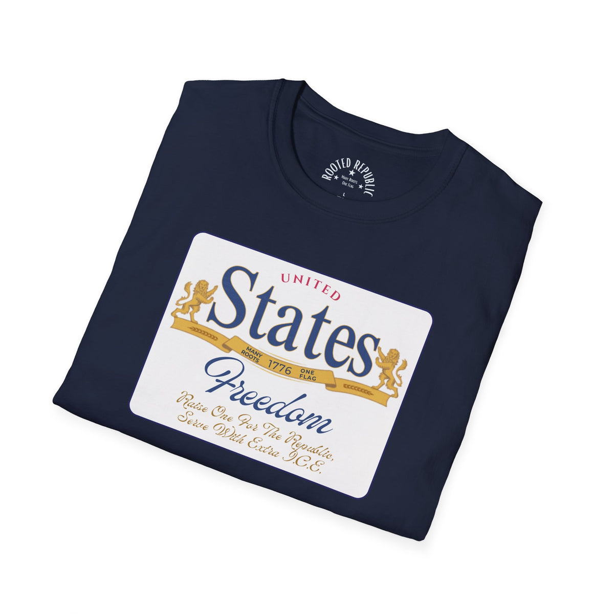 United States Freedom Shirt - Raise One for the Republic Lions & Banner Tee
