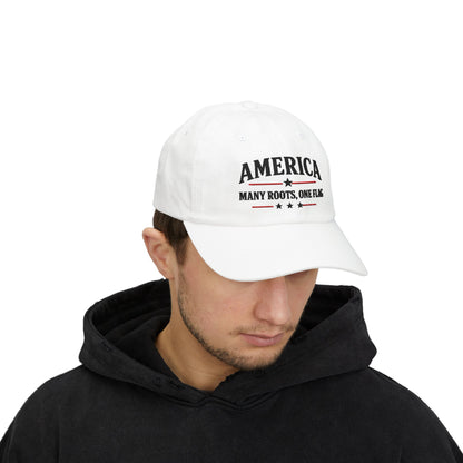America Many Roots Baseball Cap - White