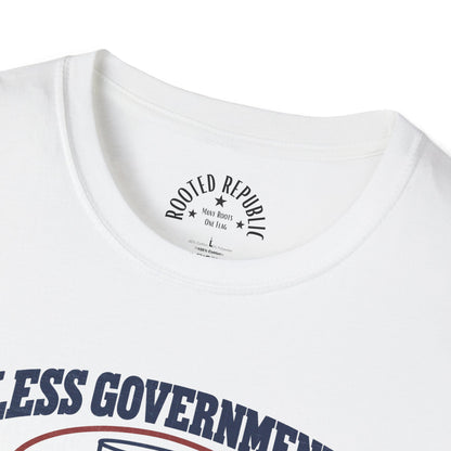 Less Government More Bourbon Shirt - Funny Whiskey Glass Patriotic Tee