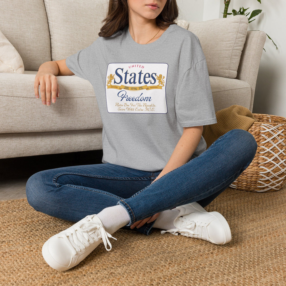 United States Freedom Shirt - Raise One for the Republic Lions & Banner Tee