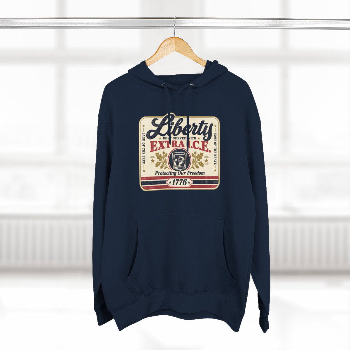 Liberty Shirt - Best Served with Extra I.C.E. Retro Label Patriotic Tee