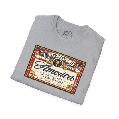 USA Retro Label - Faith & Liberty Eagle Tee