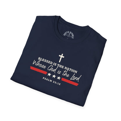 Blessed Is the Nation Whose God Is the Lord - Psalm 33:12 Shirt