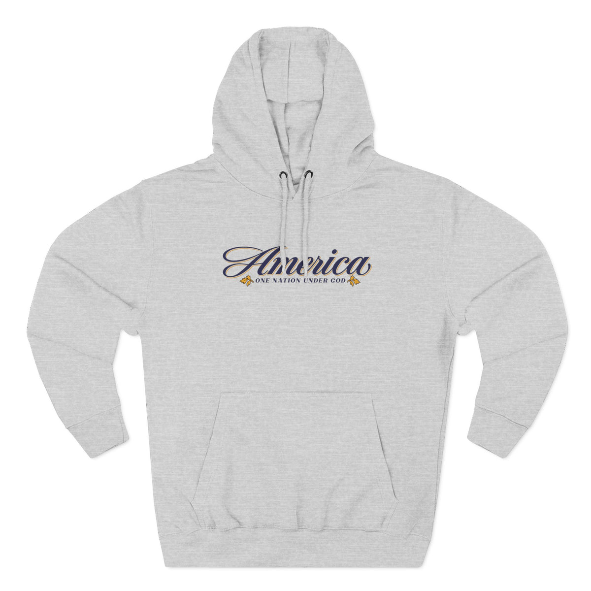 America One Nation Under God Hoodie - Script Patriotic Hoodie