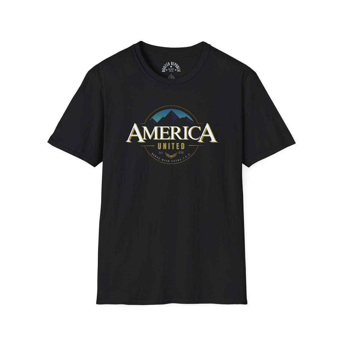 America United Shirt - Est. 1776 Mountain & Eagle Patriotic Tee