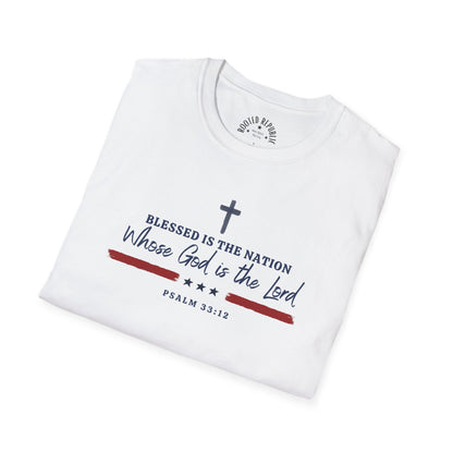 Blessed Is the Nation Whose God Is the Lord - Psalm 33:12 Shirt