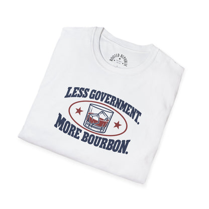 Less Government More Bourbon Shirt - Funny Whiskey Glass Patriotic Tee