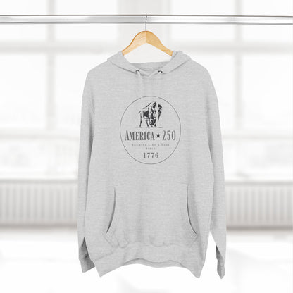 America 250 Bison Hoodie - Roaming Like a Boss Since 1776 Patriotic Hoodie