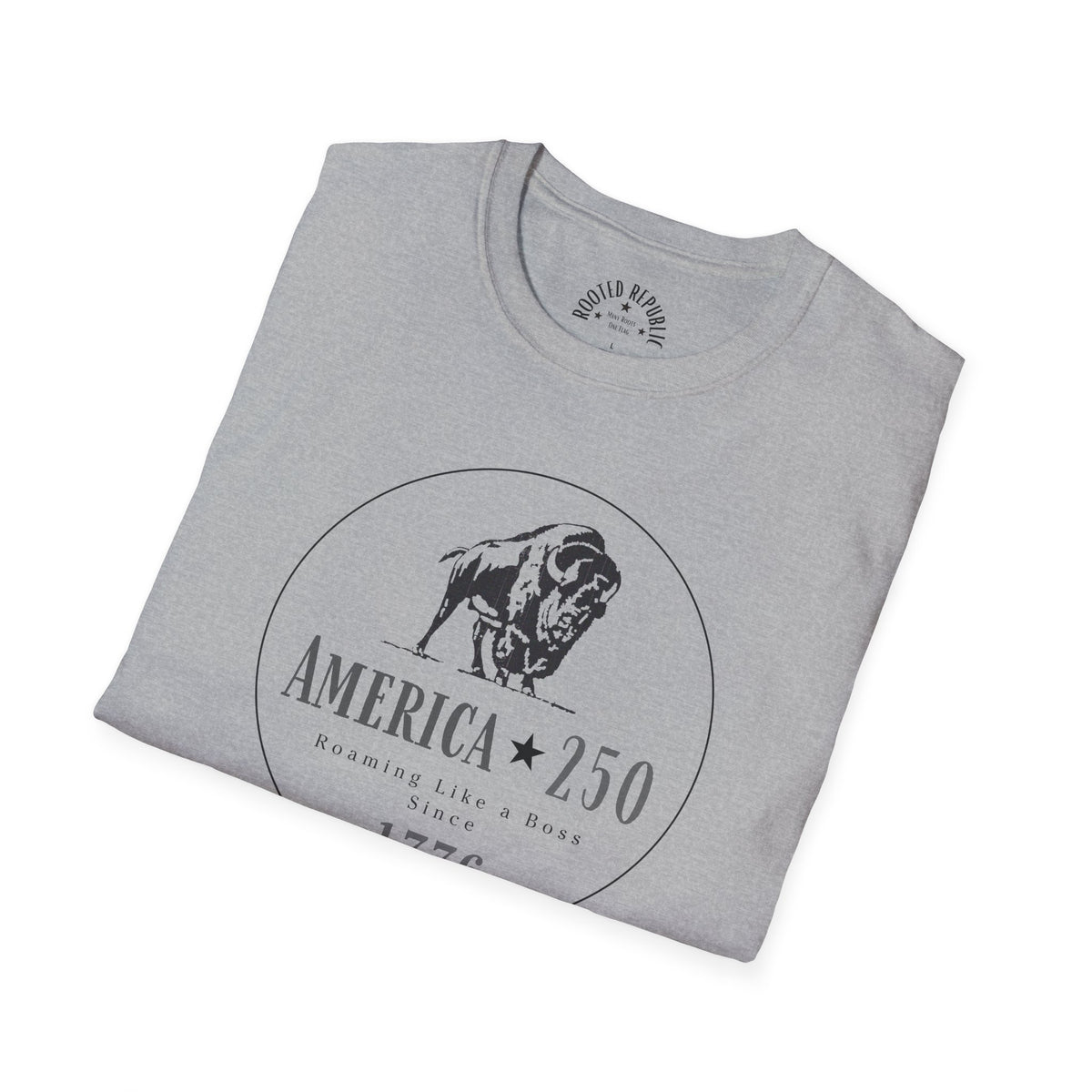 America 250 Bison Shirt - Roaming Like a Boss Since 1776 Patriotic Tee