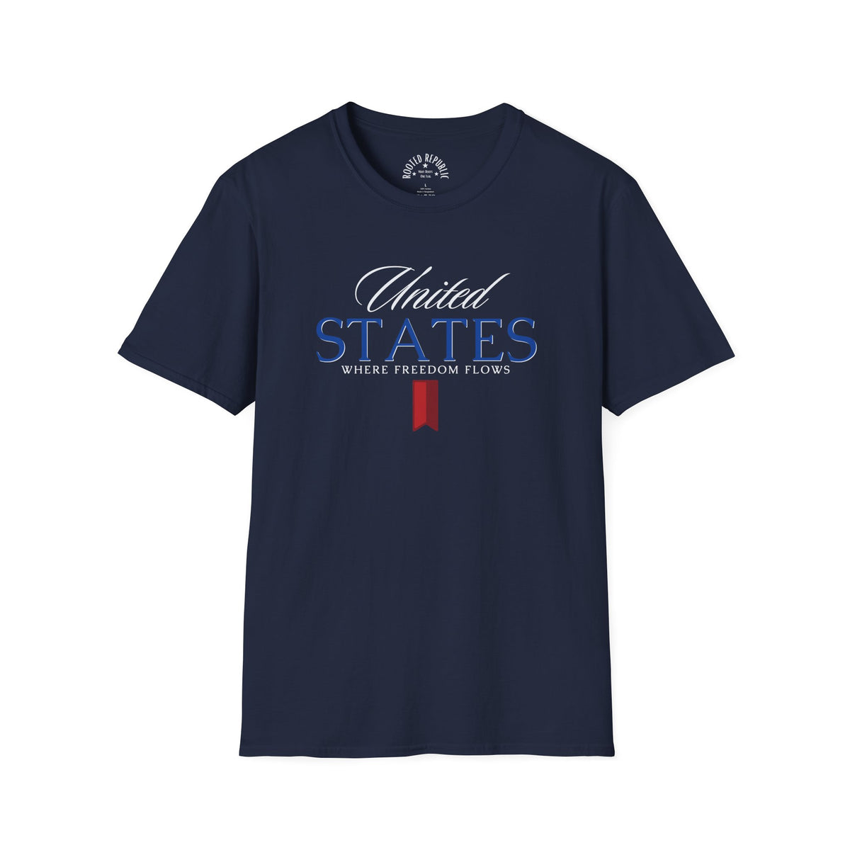 United States - Where Freedom Flows Patriotic Tee