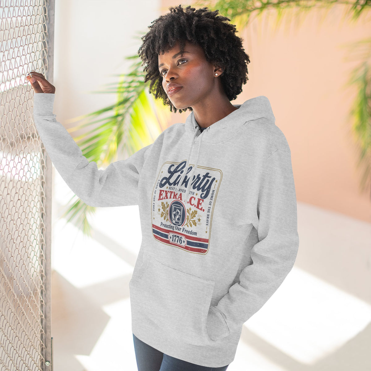 Liberty Shirt - Best Served with Extra I.C.E. Retro Label Patriotic Tee