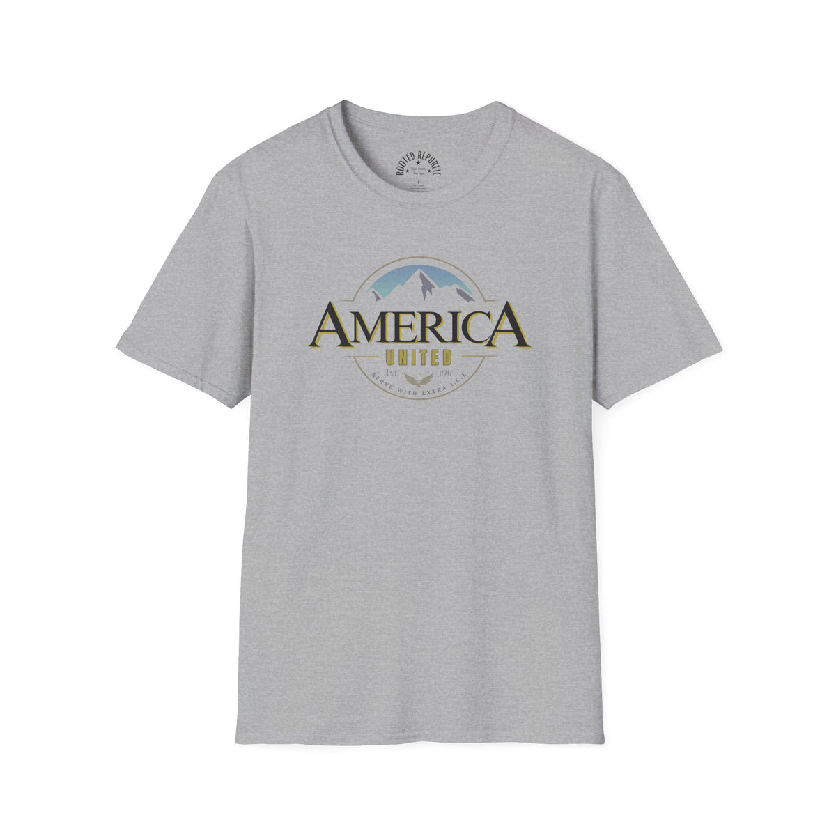 America United Shirt - Est. 1776 Mountain & Eagle Patriotic Tee
