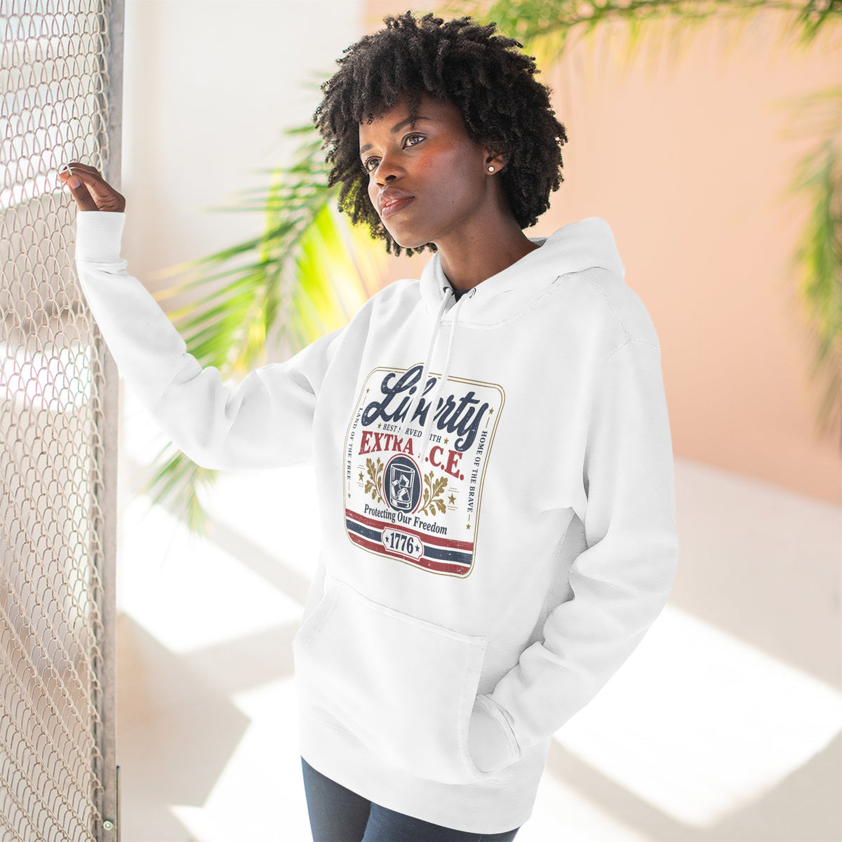 Liberty Shirt - Best Served with Extra I.C.E. Retro Label Patriotic Tee