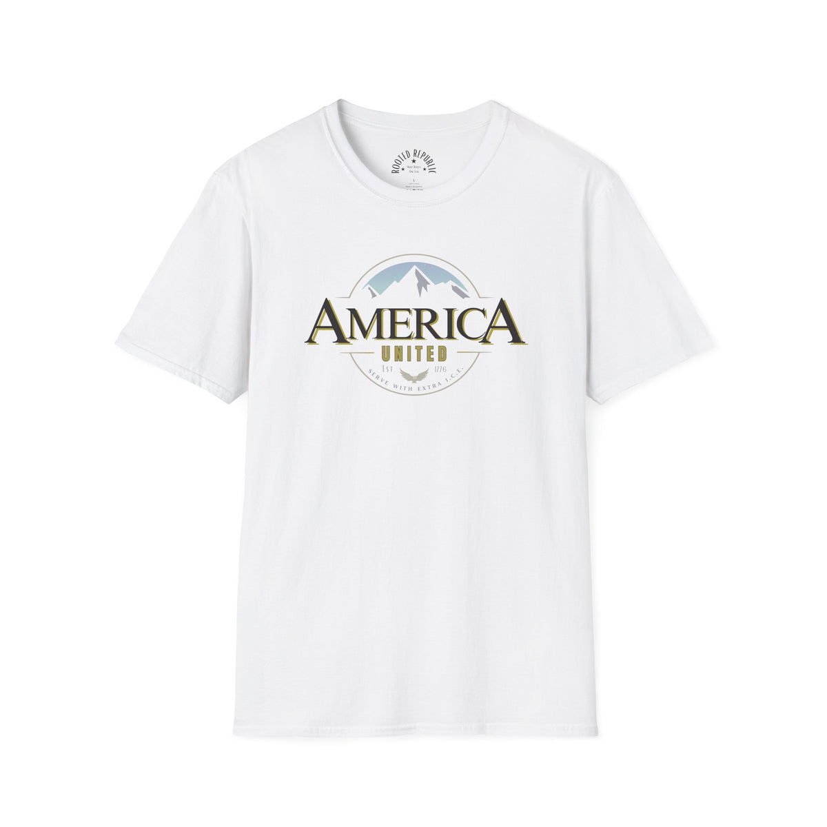 America United Shirt - Est. 1776 Mountain & Eagle Patriotic Tee