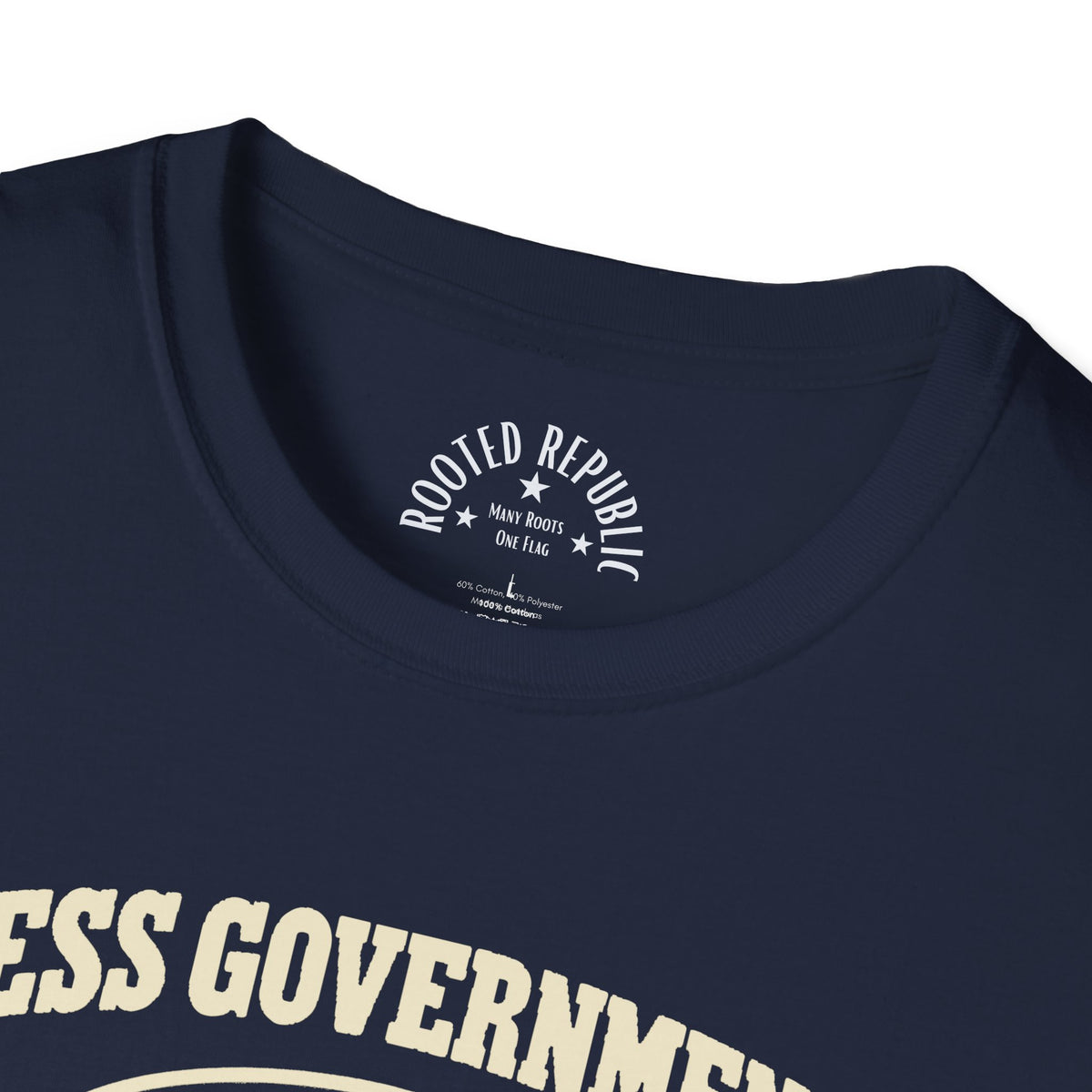 Less Government More Bourbon Shirt - Funny Whiskey Glass Patriotic Tee