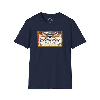 USA Retro Label - Faith & Liberty Eagle Tee