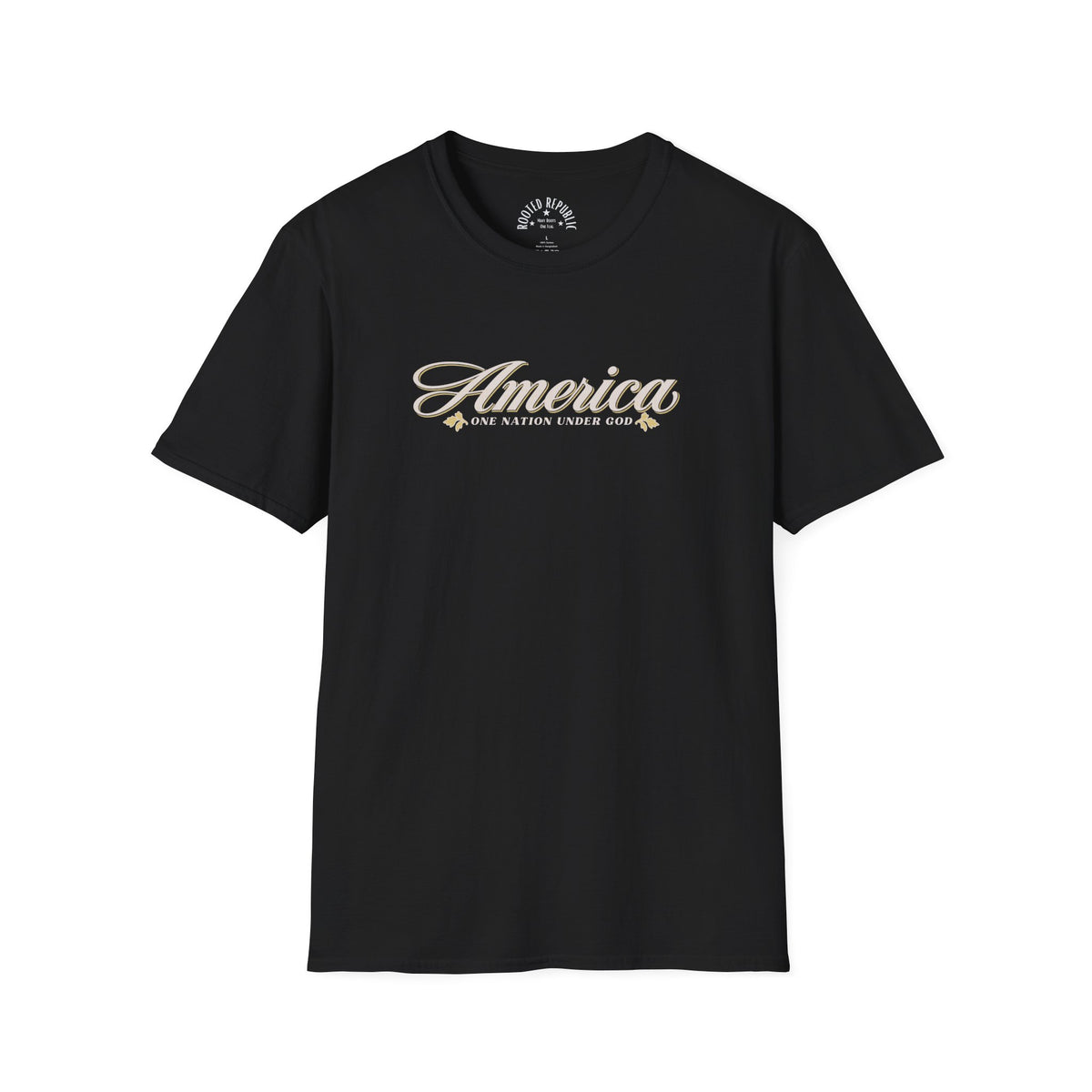 America One Nation Under God Shirt - Script Patriotic Tee