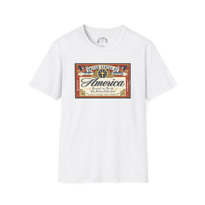 USA Retro Label - Faith & Liberty Eagle Tee