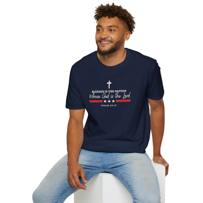 Blessed Is the Nation Whose God Is the Lord - Psalm 33:12 Shirt