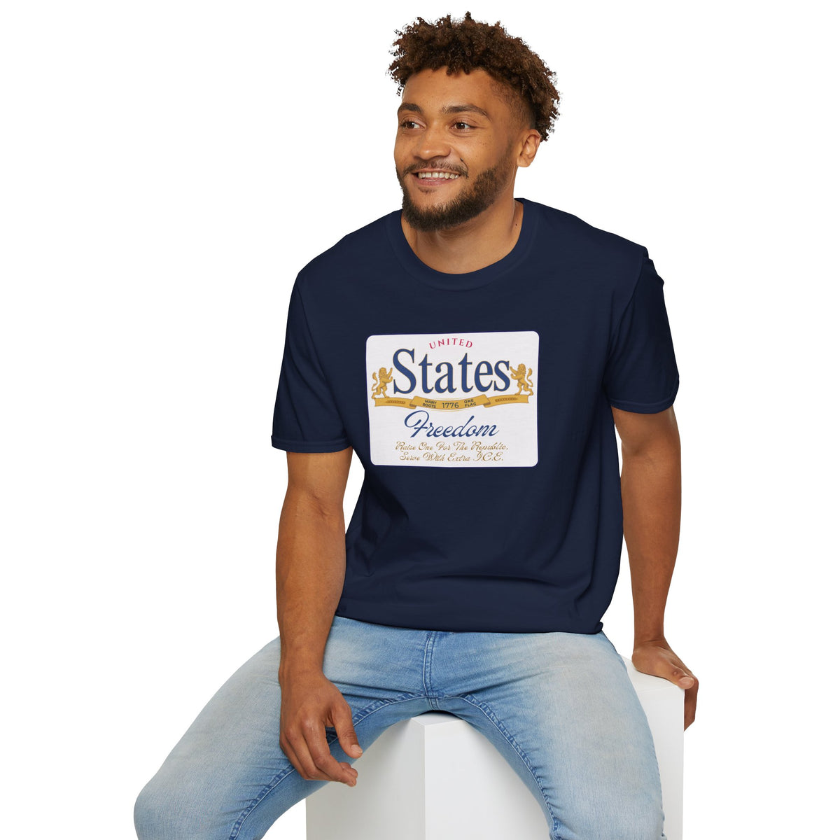 United States Freedom Shirt - Raise One for the Republic Lions & Banner Tee