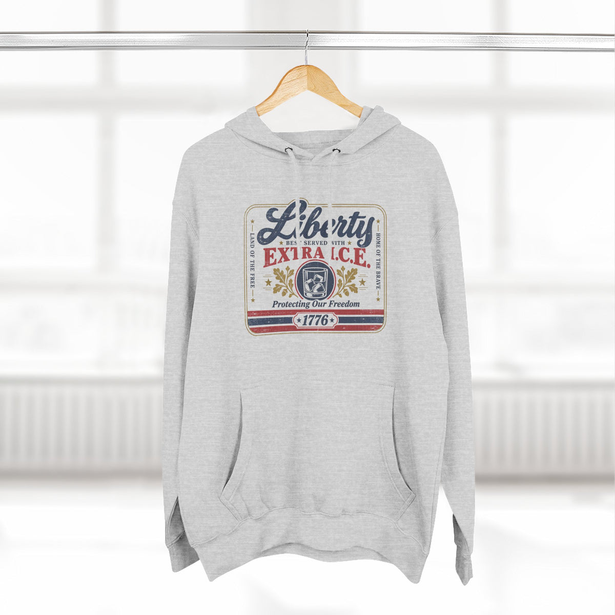 Liberty Shirt - Best Served with Extra I.C.E. Retro Label Patriotic Tee