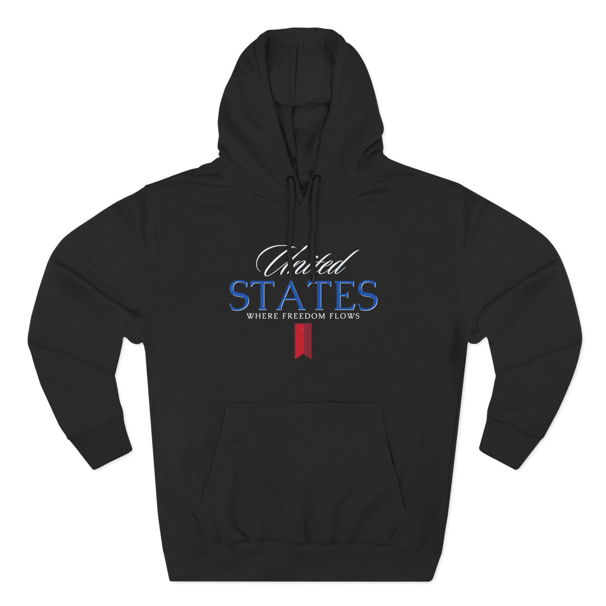 United States Hoodie - Where Freedom Flows Patriotic Hoodie