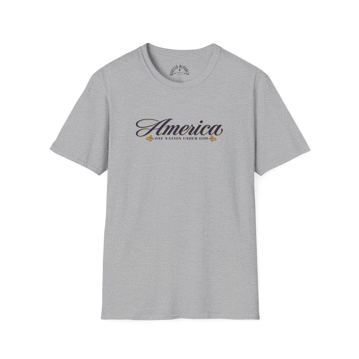 America One Nation Under God Shirt - Script Patriotic Tee