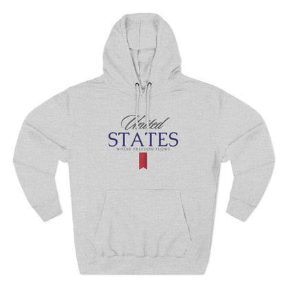 United States Hoodie - Where Freedom Flows Patriotic Hoodie