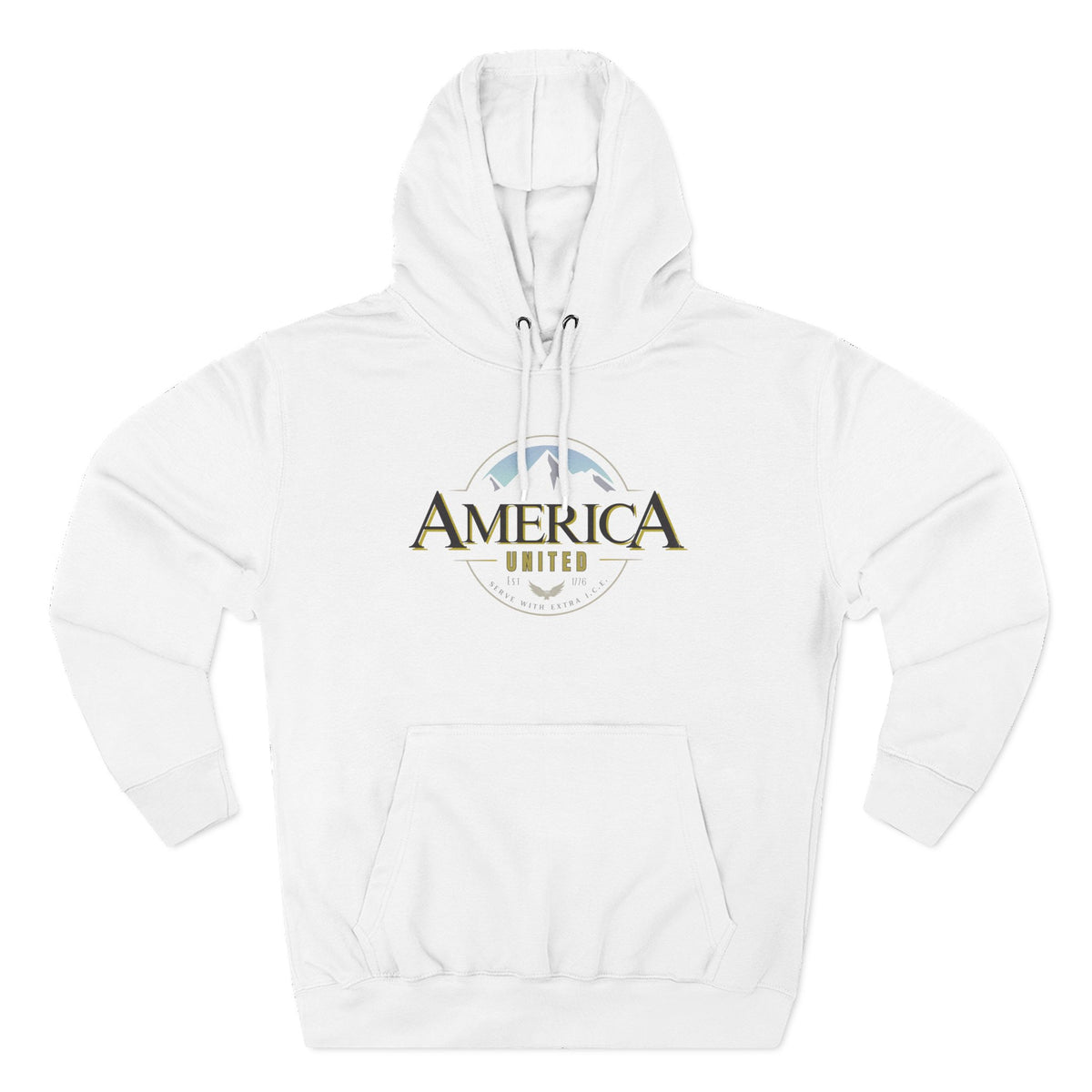 America United Hoodie - Est. 1776 Mountain & Eagle Patriotic Hoodie
