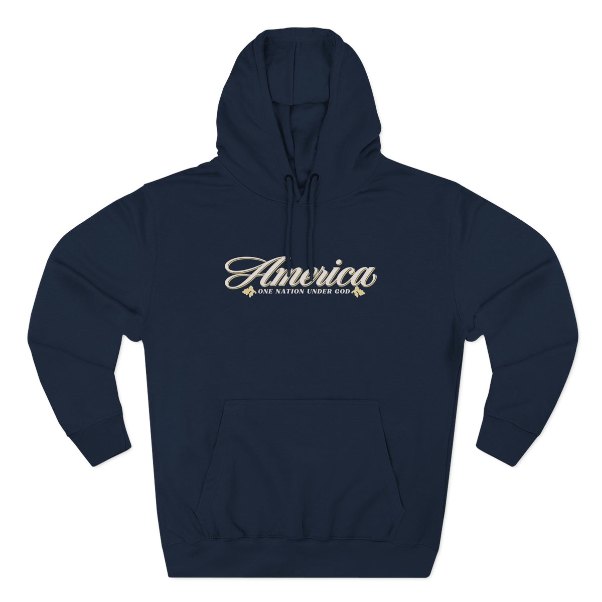 America One Nation Under God Hoodie - Script Patriotic Hoodie